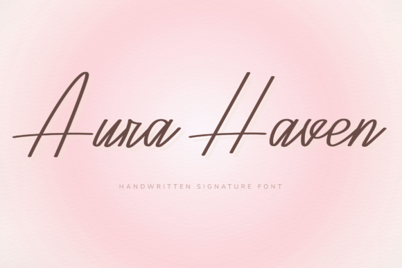 Aura Haven: A Delicate Handwritten Font for Editorial Elegance