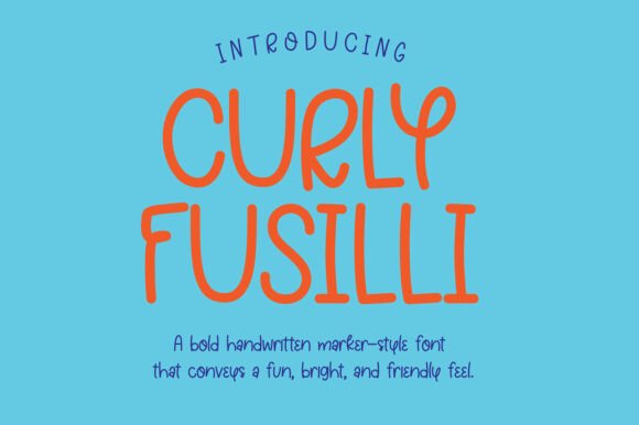 Curly Fusilli: A Playful Font for Editorial Design
