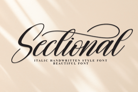 Sectional: A Refined Handwritten Script for Elegant Branding