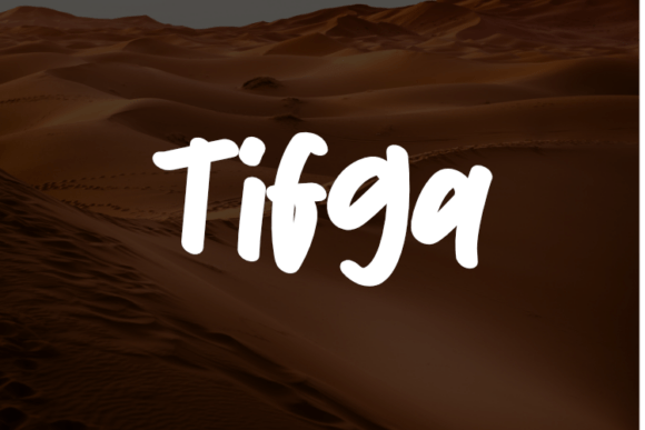 Tifga: A Script Amp Font for Creative Projects