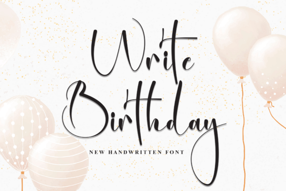 Write Birthday: A Joyful Handwritten Script Font